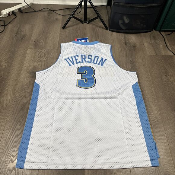 Adidas NBA Denver Nuggets Allen Iverson Jersey Size 50 - Picture 5 of 6